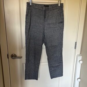 Navy/white linen blend pants